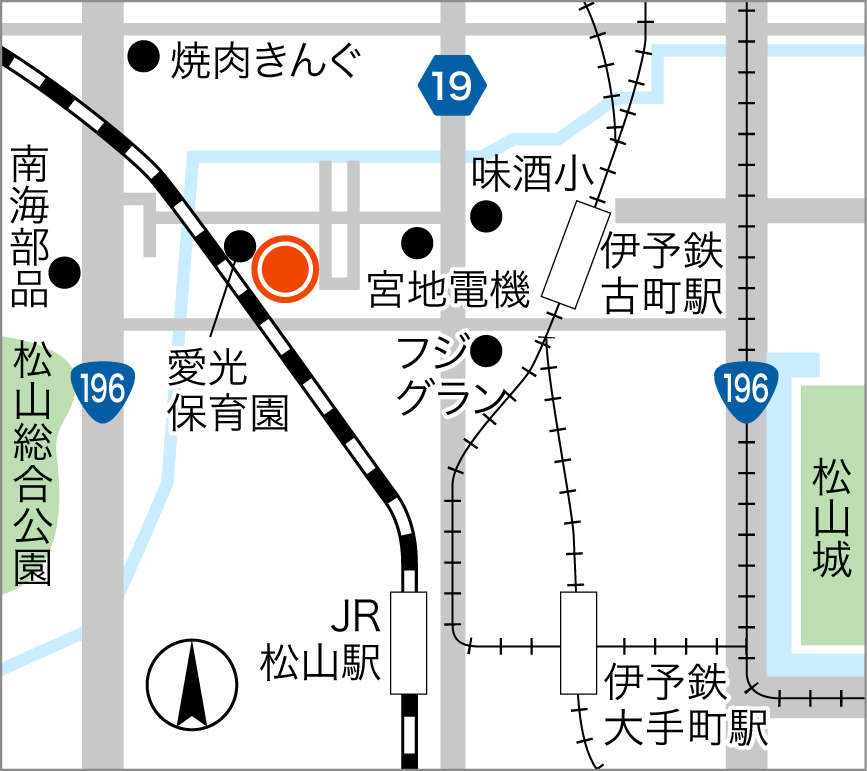 讃州電気 松山出張所マップ