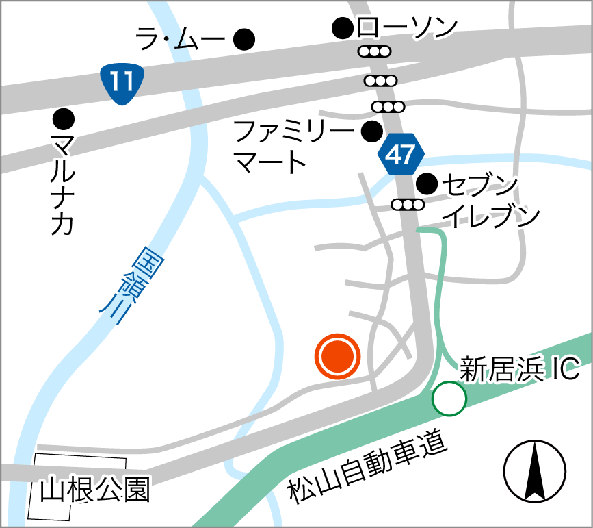 讃州電気 新居浜営業所マップ